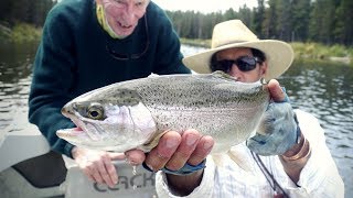 Fly Fishing for Big Bows in Still Water [upl. by Annorah]