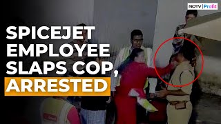 Spicejet Staff Arrested For Slapping CISF Cop Alleges Sexual Harassment [upl. by Llevrac916]