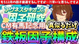 【因子研究】有馬記念用真似るだけの鉄板因子構成。もうチャンミの因子厳選するんですか ウマ娘 [upl. by Phelgon258]