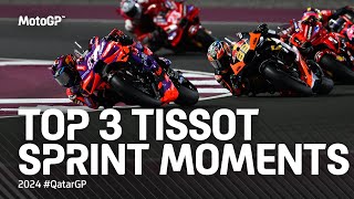 Top 3 TissotSprint Moments ⚡️  2024 QatarGP [upl. by Htirehc]