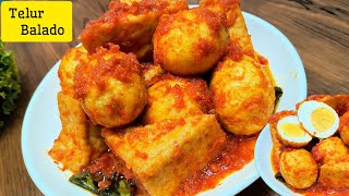 Resep dan Cara Membuat TELUR BALADO Simpel rasanya Enak [upl. by Yelrebmik]