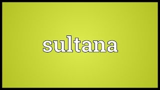 Sultana Meaning [upl. by Onilegna]