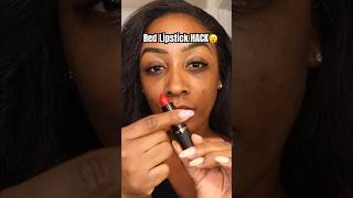 This RED Lipstick Hack is Insane 🤯 makeuphack makeuphacks [upl. by Eenwat]