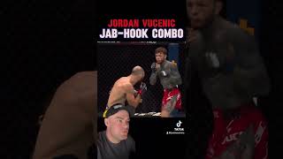 Jordan Vucenic Jab Hook Combo at UFC Abu Dhabi ufc mma ufcabudhabi [upl. by Catlee]