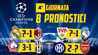 I miei Pronostici per la Champions League  Quarta Settimana ⚽ [upl. by Gnex]