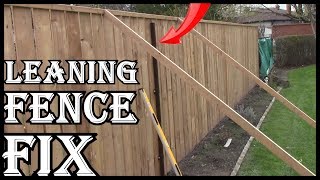 HOW TO FIX A LEANING WOODEN FENCE YOURSELF [upl. by Murdoch890]