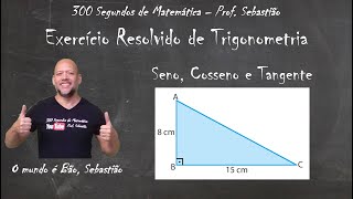 TRIGONOMETRIA  Triângulo Retângulo  Exercício 1  Determine Seno Cosseno e Tangente [upl. by Martelli]