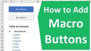 How to Create Macro Buttons in Excel Worksheets [upl. by Ydahs754]