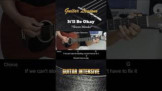 Itll Be Okay  Shawn Mendes  EASY Guitar Tutorial with Chords  Lyrics chordgitar [upl. by Okorih]