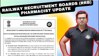 RRB pharmacist vacancy new updates [upl. by Yehudit]