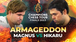 Magnus Carlsen vs Hikaru Nakamuras EPIC Armageddon Chess Battle [upl. by Renata351]