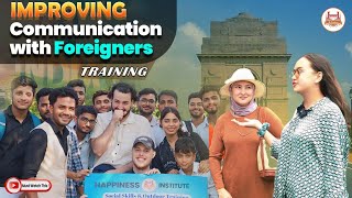 English Conversation with Foreigners  Happiness Institute India Gate activity English Conversation [upl. by Mazonson]