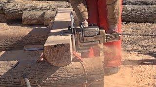 Logosol Timberjig Review 36  Chainsaw Milling Cherry [upl. by Noskcire]