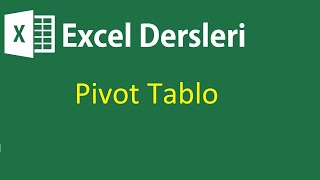 Excel  Pivot Table Pivot Tablosu [upl. by Tennos]