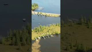 Floating Island of Wisconsin pushed by boats every year • 40 Acre Bog Island • Chippewa Island • [upl. by Dal143]