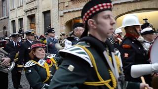 Ypres Ieper BELGIUM  DAILY LAST POST CEREMONY  REMEMBRANCE DAY 11112015 [upl. by Eilrebmik139]