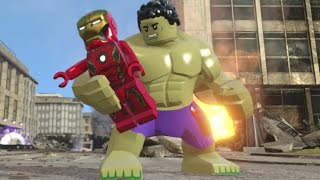 LEGO Marvels Avengers  All Avengers Team Up Moves Showcase [upl. by Tiebold]