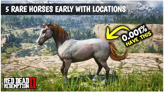 All 5 Rare Arabian Horse Locations  Red dead redemption 2 [upl. by Kcirrez34]