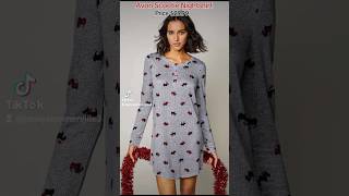 Avon Scottie Nightshirt gray soft knit nightshirt wa festive holiday scottie dog print avonfashion [upl. by Enovaj40]