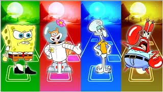 SpongeBob 🆚 Sandy Cheeks 🆚 Squidward Tentacles 🆚 Mr Krabs  Tiles Hop [upl. by Abrahan191]