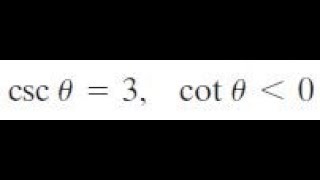 csc theta  3 cost theta less than 0 [upl. by Hanoy]