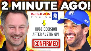 HUGE NEWS for Ricciardo amp Red Bull Verstappen after Austin GP Change everything  F1 News [upl. by Westhead]