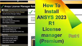 How to Install ANSYS 2023 R1 license manager Premium Premium ANSYS 2023 R1 part 1 [upl. by Guerra]