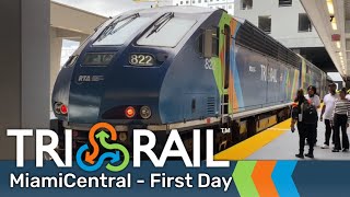 Experiencing the TriRail MiamiCentral Link FIRST DAY Impressions [upl. by Mariette]