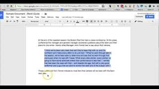 How to Create Block Quotes in Google Documents [upl. by Thompson685]