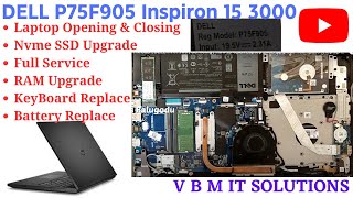 How to Fix SSD  DELL P75F905  Servicing  How to Open Laptop  SSD Upgrade computer laptop dell [upl. by Dnaltroc]