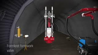 Putzmeister Formkret  concrete lining solutions for tunnels [upl. by Anuayek265]