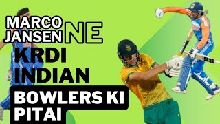 Marco Jansen ne Indian Bowlers ki Pitai krdi 🤣  India vs Sa 3rd T20I Match Breakdown cricket [upl. by Lebbie523]