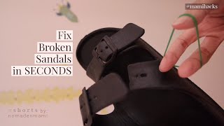 How I Fix Broken Straps and Buckle in 15 seconds  DIY  3 Shorts by nomadenmami [upl. by Lamag]