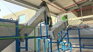 washing recycling line Commissioning of customer factory in Dubai UAE plastic [upl. by Refinnaj404]