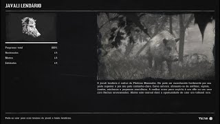 RED DEAD REDEMPTION 2 COMPÊNDIO ANIMAIS  JAVALI LENDÁRIO 168178 [upl. by Nythsa657]