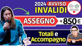 🔴 INVALIDI NOVITà 850€ ➡ AUMENTO BONUS ACCOMPAGNAMENTO Assegno universale ANZIANI NO AUTOSUFFICIENTI [upl. by Acirdna]