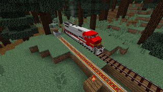 Minecraft Immersive Railroading vs Minecart [upl. by Garretson545]