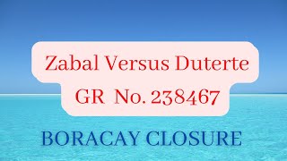 STATUTORY CONSTRUCTION CASE DIGEST ZABAL V DUTERTE GR NO 238467 [upl. by Hemingway]