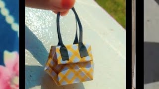 How to make handbag with paperDIY handbag diy viralvideo Tonniartandcraft helenascraft [upl. by Amir]