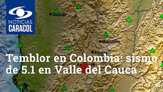 Temblor en Colombia sismo de 51 en Valle del Cauca se sintió en varias regiones [upl. by Anomar714]