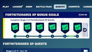 how to complete ALL FORTNITEMARES XP BONUS GOALS insanely fast [upl. by Sukramal]