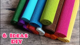 6 Ideas 💥 Crepe Paper Decoration Ideas Crepe Paper Flowers [upl. by Ecirted]