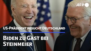 USPräsident Biden zu Gast bei Steinmeier  AFP [upl. by Meean]