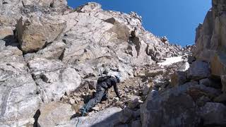 Ash climbing the ice on the SW ApproachGranite Peak Montana [upl. by Tiernan]