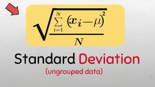 Introduction to Standard Deviation for Ungrouped data statistics maths sigma sigmarule [upl. by Amend]