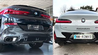 New BMW X6 Facelift 2024 vs New BMW X4 2023  Startup and REVS comparison [upl. by Leahcimal]