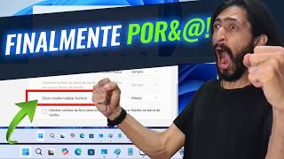 💣 BOMBA💣 Barra de Tarefas PEQUENA e de forma TOTALMENTE NATIVA na nova build do Windows 11 [upl. by Ecyned]