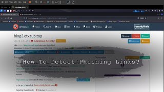 How To Detect Phishing Links [upl. by Eikcuhc39]