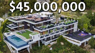 Inside a 45000000 Los Angeles Modern MEGA MANSION [upl. by Joelie917]