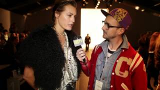 Yasmin Le Bon at London Fashion Week  55tv [upl. by Earley]